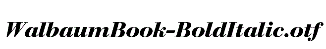 WalbaumBook-BoldItalic.otf