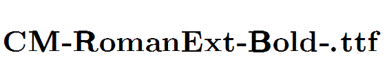 CM-RomanExt-Bold-.ttf