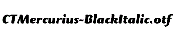 CTMercurius-BlackItalic.otf