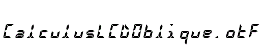 CalculusLCDOblique.otf