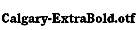 Calgary-ExtraBold.otf