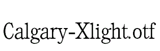 Calgary-Xlight.otf