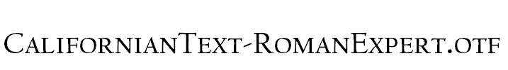 CalifornianText-RomanExpert.otf