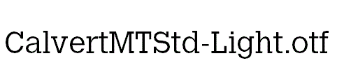 CalvertMTStd-Light.otf