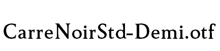 CarreNoirStd-Demi.otf