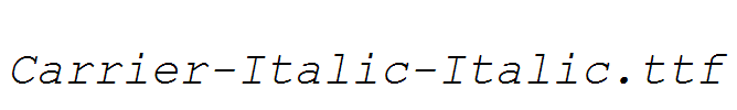 Carrier-Italic-Italic.ttf