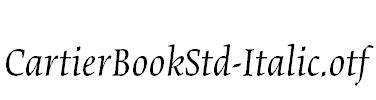 CartierBookStd-Italic.otf