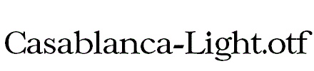 Casablanca-Light.otf