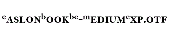 CaslonBookBE-MediumExp.otf