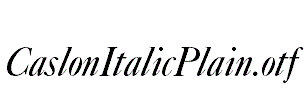 CaslonItalicPlain.otf