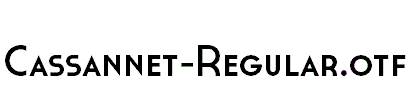 Cassannet-Regular.otf