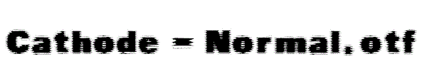 Cathode-Normal.otf