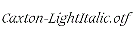 Caxton-LightItalic.otf