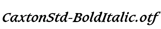 CaxtonStd-BoldItalic.otf