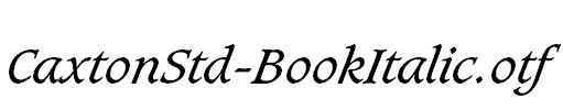 CaxtonStd-BookItalic.otf