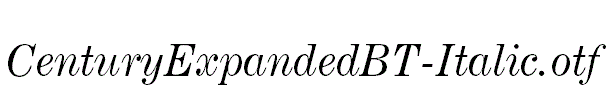 CenturyExpandedBT-Italic.otf