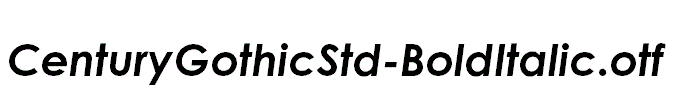 CenturyGothicStd-BoldItalic.otf