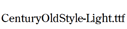 CenturyOldStyle-Light.ttf