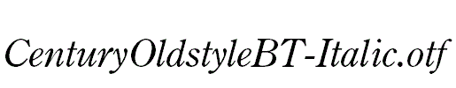CenturyOldstyleBT-Italic.otf