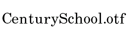 CenturySchool.otf
