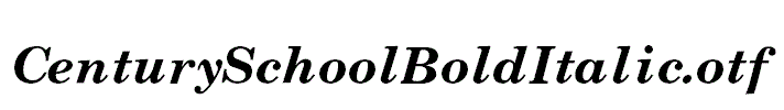 CenturySchoolBoldItalic.otf