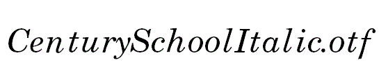 CenturySchoolItalic.otf