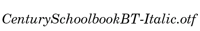 CenturySchoolbookBT-Italic.otf