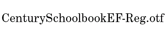 CenturySchoolbookEF-Reg.otf