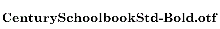 CenturySchoolbookStd-Bold.otf