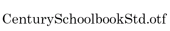 CenturySchoolbookStd.otf