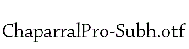 ChaparralPro-Subh.otf