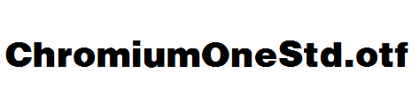 ChromiumOneStd.otf