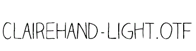ClaireHand-Light.otf