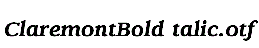 ClaremontBoldItalic.otf