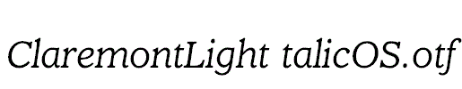 ClaremontLightItalicOS.otf