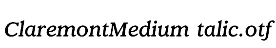 ClaremontMediumItalic.otf