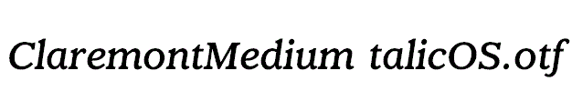 ClaremontMediumItalicOS.otf