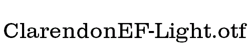 ClarendonEF-Light.otf