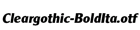 Cleargothic-BoldIta.otf