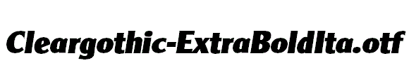 Cleargothic-ExtraBoldIta.otf