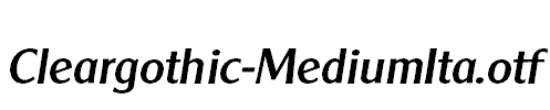 Cleargothic-MediumIta.otf