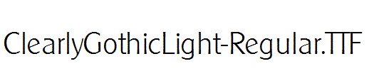 ClearlyGothicLight-Regular.TTF