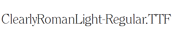 ClearlyRomanLight-Regular.TTF