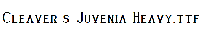 Cleaver-s-Juvenia-Heavy.ttf