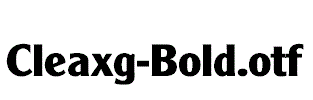 Cleaxg-Bold.otf