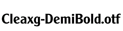 Cleaxg-DemiBold.otf