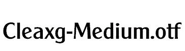 Cleaxg-Medium.otf