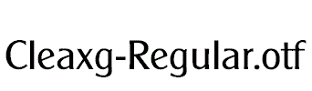 Cleaxg-Regular.otf