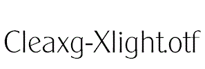 Cleaxg-Xlight.otf