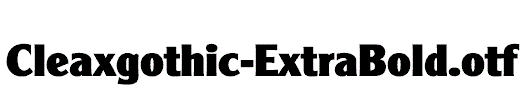Cleaxgothic-ExtraBold.otf